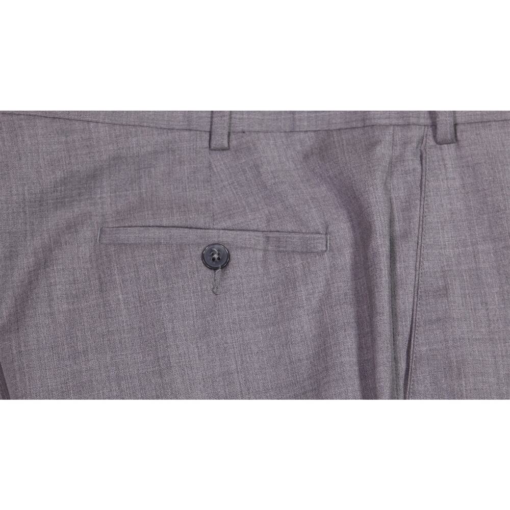 Peter Millar Solid Light Gray Wool Stretch Flat F… - image 3